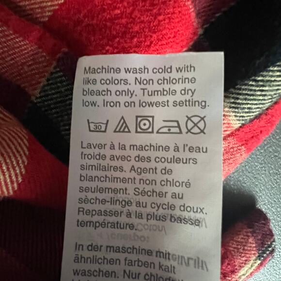 Madewell Women's Plaid Flannel Button Down Flannel Shirt Size M - Picture 11 of 13